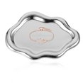 thumbnail image 2 of Becaristey Ceramics Plated Ceramic Dish For Jewelry Keys Mints Exquisite Craft Display Jewelry Plate Round Edge white,1 19*13cm, 2 of 6