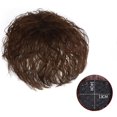 thumbnail image 3 of Short Curly Hair Top Wig Piece Ladies Fluffy Simulation Wig Piece for Middle-Age, 3 of 4