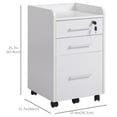 thumbnail image 3 of HOMCOM Classeur Vertical Classeur Mobile avec Tiroir Verrouillable, 3 of 10