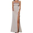 thumbnail image 2 of UPPADA Robe Cocktail à Col Rond pour Femmes Robe Sirène Robe Cocktail Sans Manches Robe Formelle Évasée Robe d'Invitée de Mariage Robe Cocktail Moulante Offre du Jour, 2 of 4