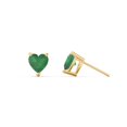 thumbnail image 2 of Heart Birthstone Stud Earrings, 2 of 4