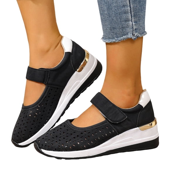Women's Wedge Orthopedic Walking Shoes Breathable Casual Platform Fashion Sneakers Closed Toe Work Sandals