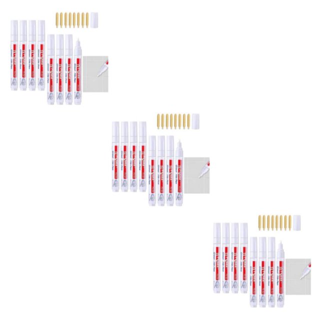 maskred 8pcs/set Easy-to Tile Seam Marker Tile Grout Like Pro Powerful Functions Marker Grout Pen white 3Set