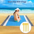 thumbnail image 4 of Tignapoo Foldable Waterproof Outdoor Picnic Mat with TPU Coating, Portable Beach Blanket for Camping, 210x200cm, 4 Windproof Pegs, Machine Washable, 4 Color Options, 4 of 6