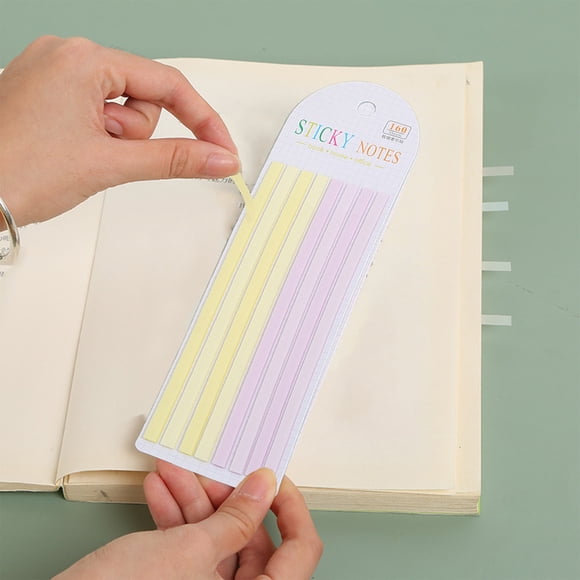 3 Pcs Notes Autocollantes Transparentes, Fufafayo Notes d'Index Transparentes Onglets Autocollants, Étiquettes de Surlignage Fines à Rayures, Marqueurs d'Annotation de Cahier Colorés pour le Marquage de Pages, Notes Autocollantes Translucides pour l'Étude