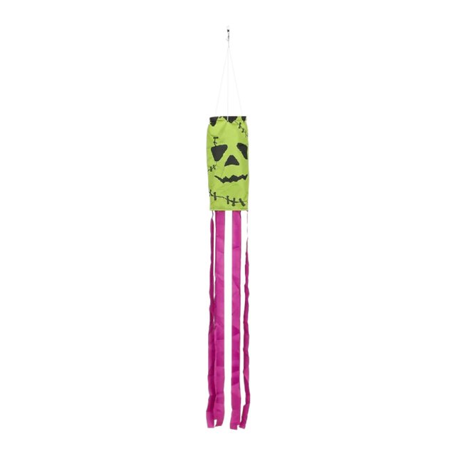 yuksok Halloween Ghost Windsock Flag Outdoor Hanging Decoration for Tree Front Yard Green