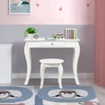 thumbnail image 4 of Costway Vanity Set Princess Makeup Dressing Play Table Set W/Mirror  White, 4 of 9