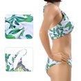 thumbnail image 3 of Womens Push up Padded Bikini Floral Printing Bottom Swimsuit 2 Piece, 3 of 4