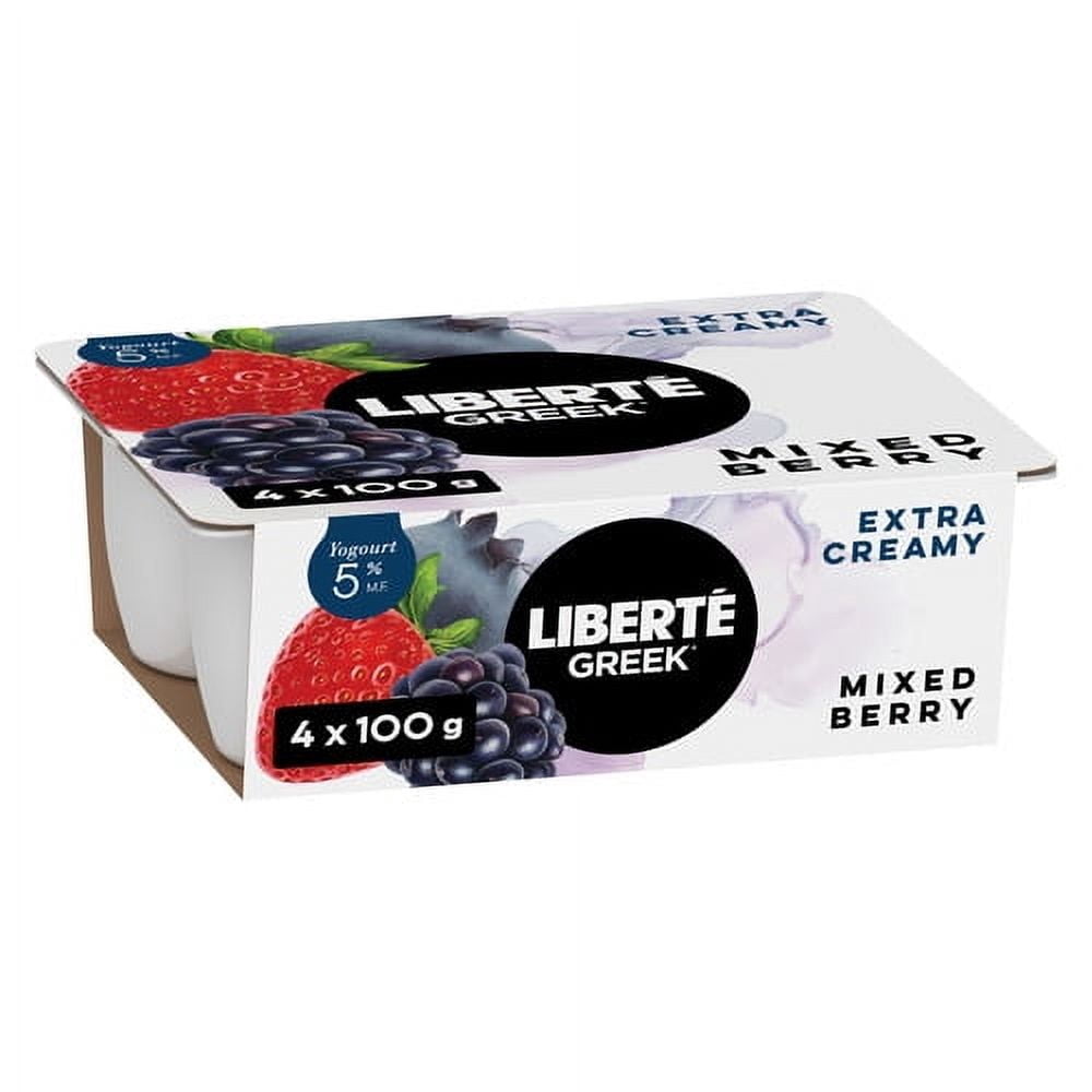 Liberte Greek Yogurt 5 Mixed Berry 4x100g Walmart ca liberte-greek-yogurt-5-mixed-berry-4x100g-walmart-ca
