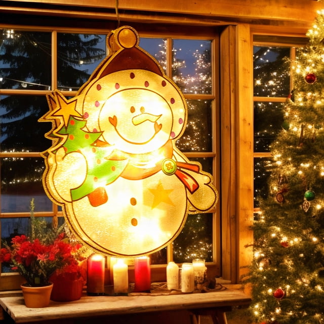 XZNGL Christmas Lights for Tree,Christmas Presale Get Surprise Offer Christmas Window Hanging Lights Christmas Lights Window Stickers Hanging Lights Christmas Decorative Lights Shop Windo