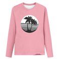thumbnail image 4 of EQWLJWE Hauts d'Entraînement à Manches Longues pour Femmes Mode Printemps Imprimé Manches Longues Col Rond Tee Décontracté Vêtements d'Automne pour Femmes, 4 of 6
