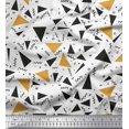 thumbnail image 1 of Soimoi White polyester Crepe Fabric Dot,Zig Zag & Triangle Geometric Fabric Prints By Yard 42 Inch Wide, 1 of 1
