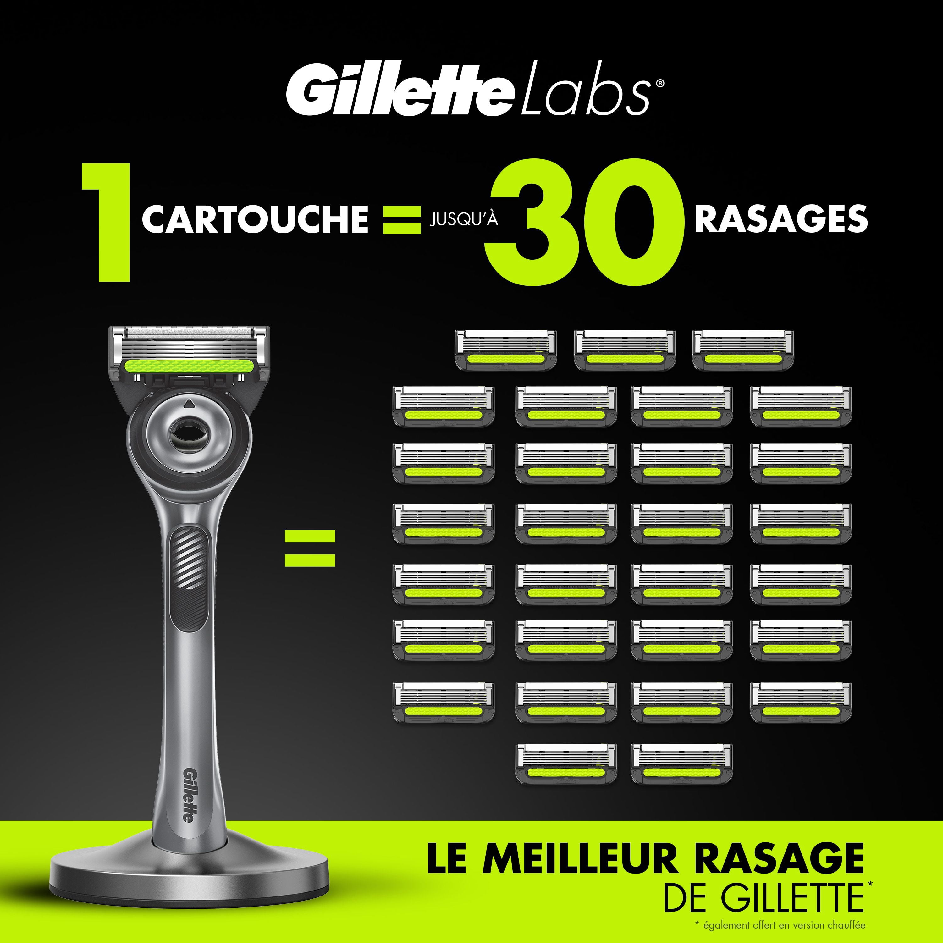 Rasoir pour hommes Gillette Labs sous licence officielle des Raptors, 1 manche, 1 cartouche de rechange