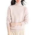 thumbnail image 2 of IMENGL Chandail en Laine Col Roulé Première Ligne, Beige TG, Taille m-2TG, 2 of 4