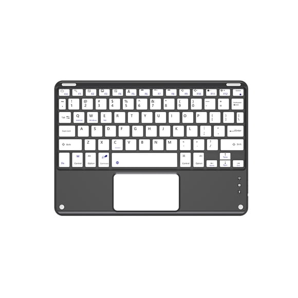 Tablet Keyboard Case Detachable Large Touchpad Tablet Bluetooth-compatible Keypad Cover with Pen Slot for Huawei Matepad - Black