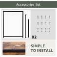 thumbnail image 4 of BestOffice Computer Desk, 47.2-Inch Home Office Writing & Study Table, Modern PC Workstation with Metal Frame, Brown, 4 of 7