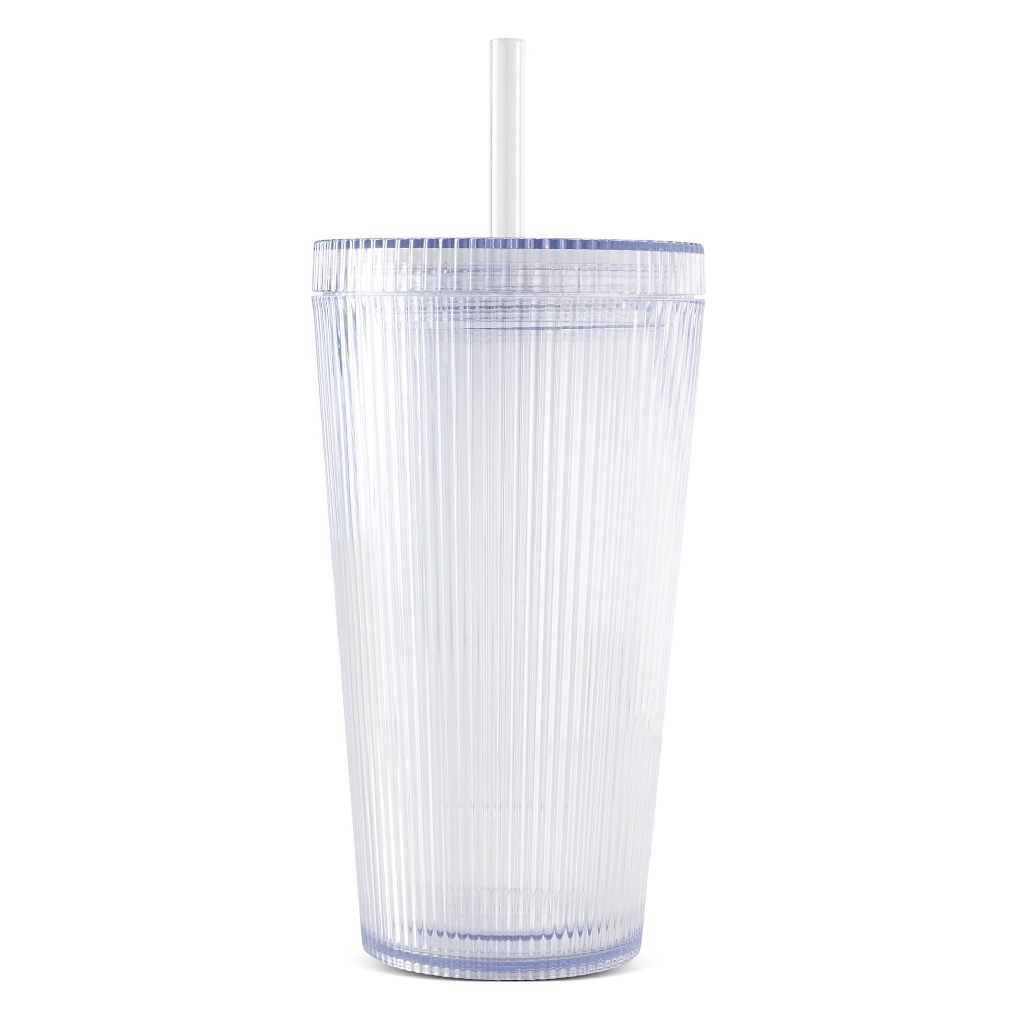 Gobelet à café glacé léger à double paroi TAL de 18 oz avec paille