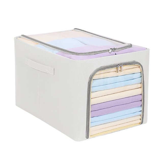 Bacs de Rangement Empilables Organisateurs Visible Conteneurs de Rangement pour Couettes Literie et Jouets
