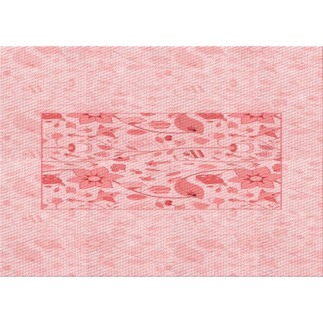 Ahgly Tapis Rectangulaire Lavable en Machine Intérieur Transitionnel Rouge Pastel Rose, 7 Pieds x 9 Pieds