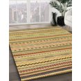 thumbnail image 2 of Ahgly Company Tapis d'Intérieur Ronds Abstraits Brun Doré Jaune, Tapis de Zone Abstraits, 7 Pieds Rond, 2 of 6