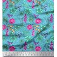 thumbnail image 1 of Soimoi Georgette Viscose Fabric Leaves & Peony Floral Decor Fabric Printed Yard 42 Inch Wide, 1 of 3