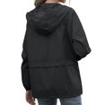 thumbnail image 3 of Liquidation! Veste Mince de Printemps pour Femmes Mode Veste Imperméable Manteau Isolé Coupe-Vent Extérieur Noir 2TG, 3 of 13
