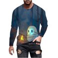 thumbnail image 1 of Pisexur Chandails en Molleton d'Halloween pour Hommes, Chandails en Molleton Graphiques Surdimensionnés, Manches Longues, Chandail Décontracté, Col Rond, Grande Taille, P-6TG, 1 of 5