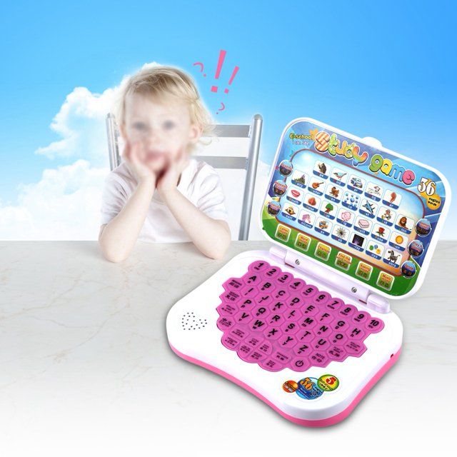 Cergrey Kids Laptop,Baby Kids Children Bilingual Educational Learning Study Toy Laptop Computer Game, Learning Laptop