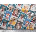 thumbnail image 2 of Soimoi Satin Silk Fabric Paw,Hat & Animals Patchwork Print Sewing Fabric Yard 42 Inch Wide, 2 of 3