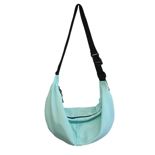 Sac à Dos Homme Forme Croissant Fermeture Éclair Grande Capacité Couleur Unie Sangle Réglable Rangement Quotidien Unisexe Voyage Extérieur Sac Messager Étudiant