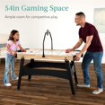 thumbnail image 2 of Best Choice Products Led 54 Inch Air Hockey Game Table W/Light-Up Scoreboard Powerful Motor Ac Outlet. Includes 2 Pucks 2 Pushers - Natural, 2 of 9