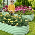 thumbnail image 2 of AKDSteel 8x2x1.5ft Large Outdoor Planter Boxes Kit, Galvanized Steel Raised Garden Bed with Open-Ended Base Design, Elevated Planter for Outdoor Plants, Durable Raised Bed for Gardening Green, 2 of 9