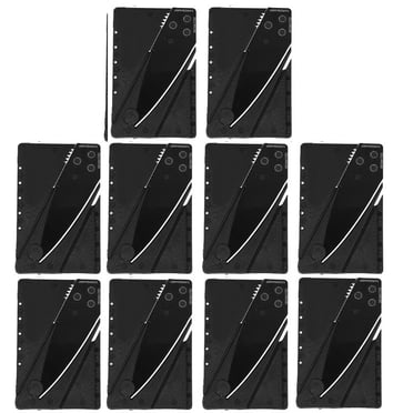 Ensemble de 10 Couteaux de Poche Pliables pour le Camping et les Aventures en Plein Air, Trousse de Survie Compacte Ultime