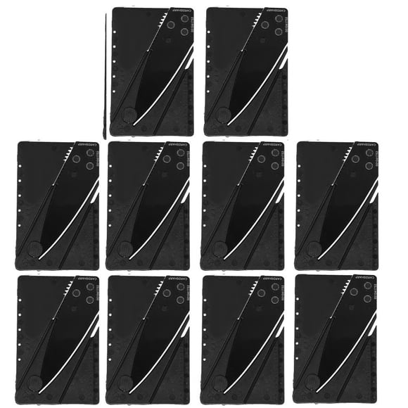 Ensemble de 10 Couteaux de Poche Pliables pour le Camping et les Aventures en Plein Air, Trousse de Survie Compacte Ultime