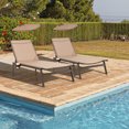 thumbnail image 3 of Gymax Lot de 2 Fauteuils Inclinables à 6 Positions pour l'Extérieur, Chaise Longue Inclinable Réglable pour le Bord de la Piscine, 3 of 10
