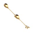 thumbnail image 1 of Oleegame 2PC Stainless Steel Cutlery Set Gold Tea Handle Stirring Long Spoons Iced set Cocktail Leaf Spoons Creative Kitchen，Dining & Bar, 1 of 7