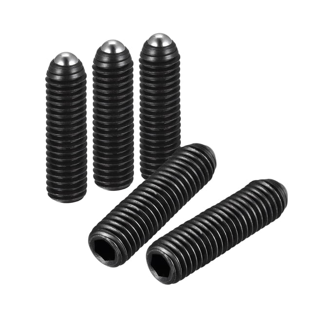 Unique Bargains Ball Point Set Screws, M8 x 30mm High Carbon Steel Metric Spring Hex Socket Grub Screw 20 Pack
