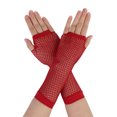 thumbnail image 1 of Unique Bargains Gants Résille Sans Doigts Longueur Coude pour Femmes 2 Paires, 1 of 5
