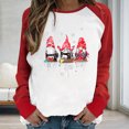 thumbnail image 2 of RKSTN Chandail en Molleton de Noël pour Femmes, Col Rond, Imprimé Père Noël, Manches Longues, Confortable, Blouse Régulière, 2 of 5