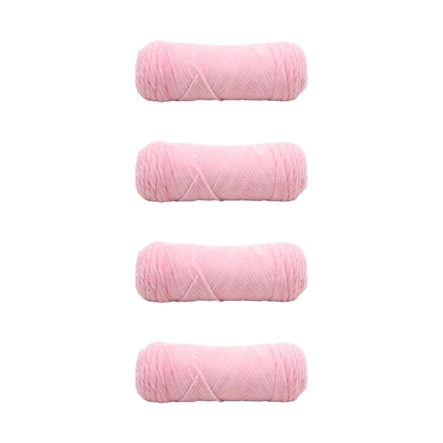 Maoww 4pcs Velvet Yarn Ball Crochet Knitting DIY Roving Scarf Shoes Doll Blanket Thickness Warm Thread