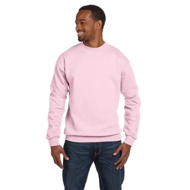 Hanes Mens ComfortBlend EcoSmart Crew Sweatshirt - Best-Seller, XL, Pale Pink