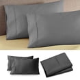 thumbnail image 2 of yulier 2Pcs Microfiber Queen Pillow Cases, Solid Color Super Soft Skin-friendly Cozy Pillowcases with Envelope Closure, Wrinkle, Fade and Stain Resistant Pillow Covers, 20x36, Gray, 2 of 5
