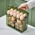 thumbnail image 1 of Clearance! Eggs Container With Handle Eggs Stand For Refrigerator Door With 2 Small Storage Box Kitchen Eggs Organizer For Cabinet Countertop Clarence Items Returns Pallet #31, 1 of 7