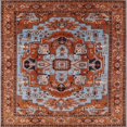 thumbnail image 1 of Ahgly Company Indoor Square Mid-Century Modern Red Oriental Area Rugs, 6' Square, 1 of 6