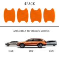 thumbnail image 4 of 4PCS Car Door Handle Sticker, Carbon Fiber Anti-Scratches Car Door Cup Protector, Non-Marking Auto Door Handle Protective Film, Universal for Most Car Handles,Orange，90mm-100mm, 4 of 6