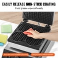 thumbnail image 4 of KFFKFF Professional Waffle Maker, 4-Slot Circular Waffle Cooking Device, 1750W Durable Non-Stick Stainless Steel, Adjustable Temp and Timer, Ideal for Cafes, Bakeries, and Home Use, 4 of 9