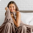 thumbnail image 3 of Bare Home Microplush Fleece Blanket - 300 GSM - Fuzzy Microfleece - Soft & Plush - King, Taupe, 3 of 5