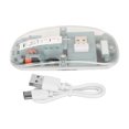 thumbnail image 2 of BT Mouse, Transparent RGB Dual Mode Gaming Mouse, 800/1200/1600/2400 DPI, Rechargeable Computer Mice, for PC Laptop, 2 of 7