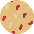 thumbnail image 1 of Ahgly Company Tapis d'Intérieur Ronds Transitionnels Orange Lavables à la Machine, 3 Pieds Rond, 1 of 7