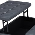 thumbnail image 4 of Atlin Designs Ottomane de Table Basse de Rangement en Gris Pierre, 4 of 5